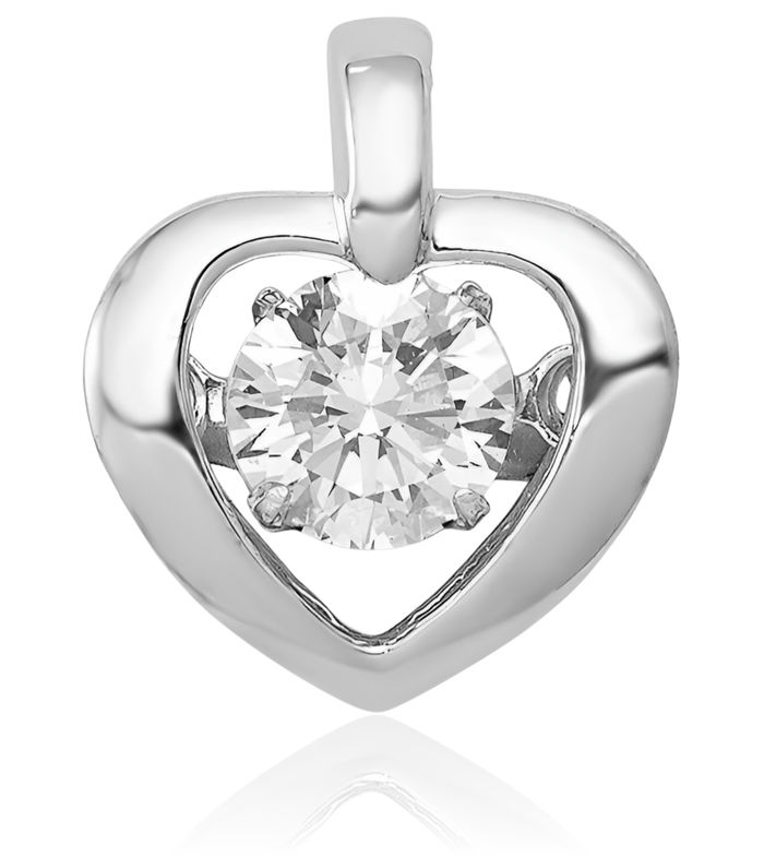 14K Solid White Gold Lab Diamond Solitaire Necklace Chain Pendant Charm