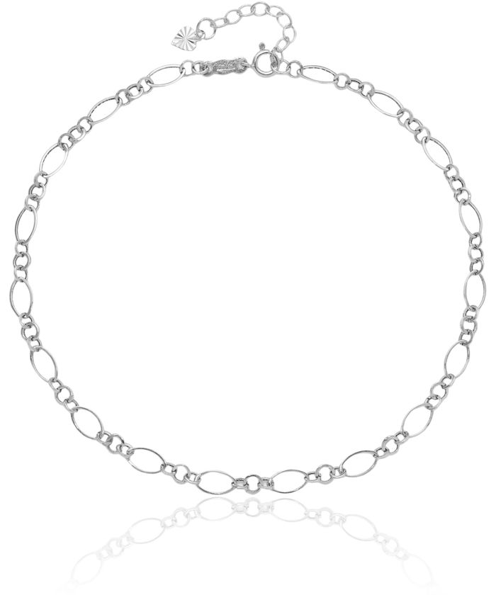 14K Solid White Gold Link Anklet Summer Beach Foot Ankle Bracelet