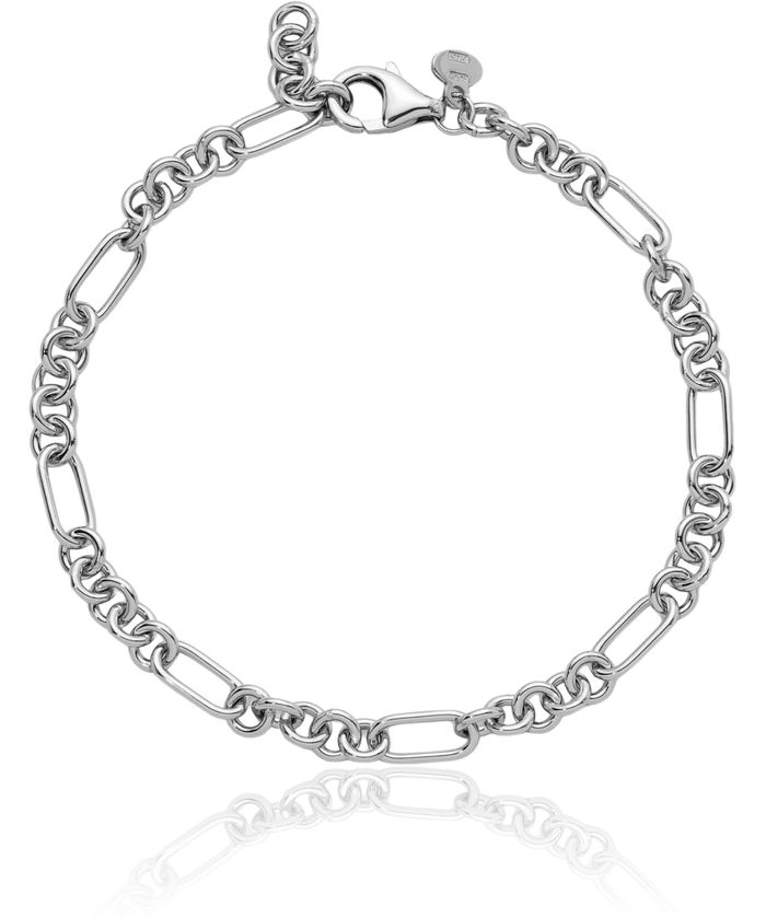 14K Solid White Gold Link Chain Bracelet 14K Solid White Gold Link Chain Bracelet