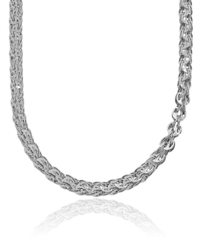 14K Solid White Gold Link Chain Necklace
