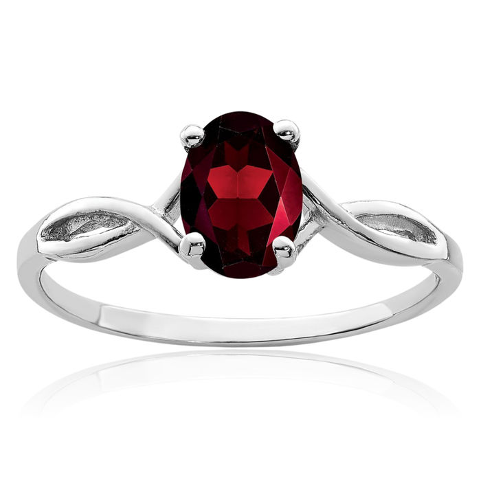 Stunning 14k Yellow Gold January Birthstone Ring With Genuine Garnet - Handcrafted In USA (Size 6) - View #8