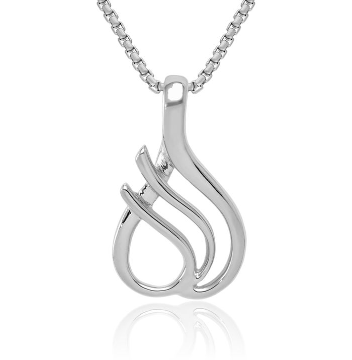 14K Solid White Gold Reversible Cubetto Omega Snake Slide Necklace Chain Pendant Charm