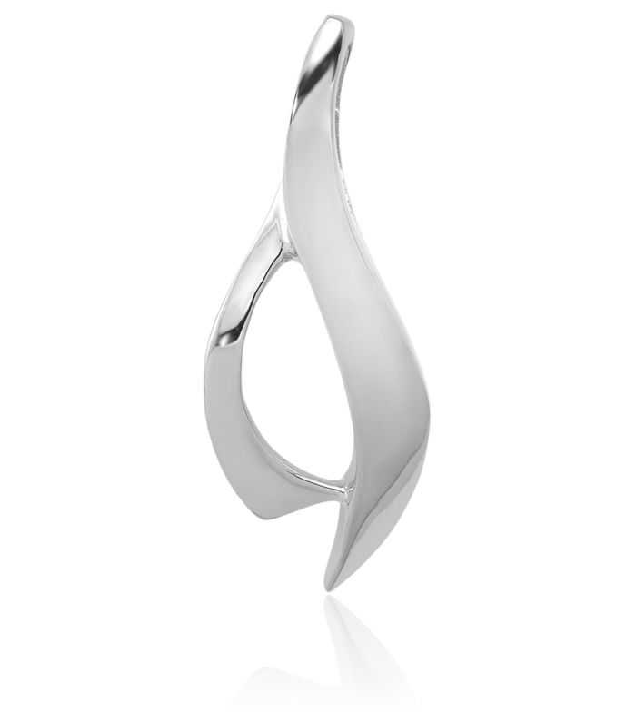 14K Solid White Gold Slide Necklace Chain Pendant Charm