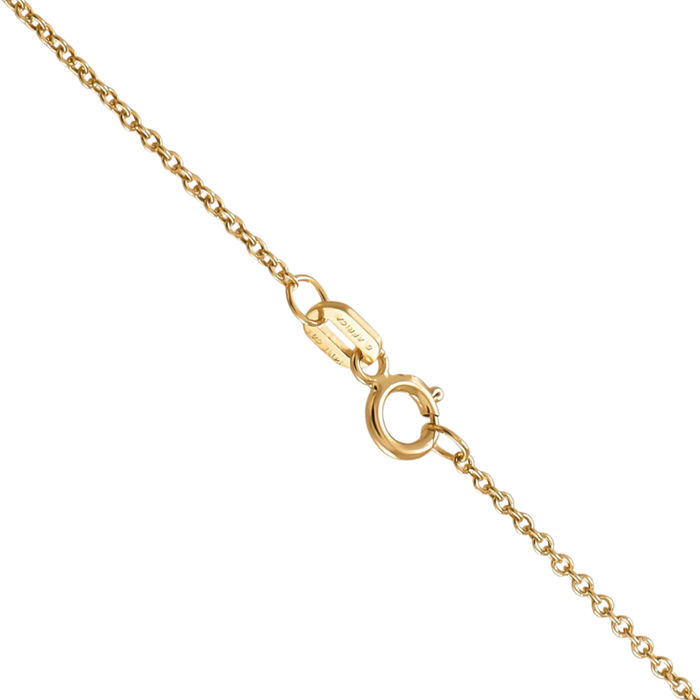 14K Solid Yellow Gold 0.9mm Cable Rolo Link Chain Belcher Necklace