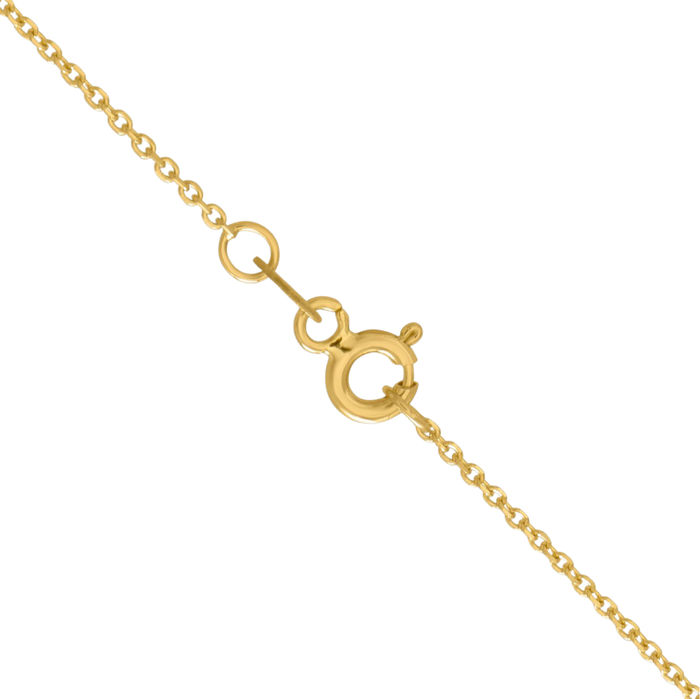 14K Solid Yellow Gold 1.05mm Cable Rolo Link Chain Belcher Necklace