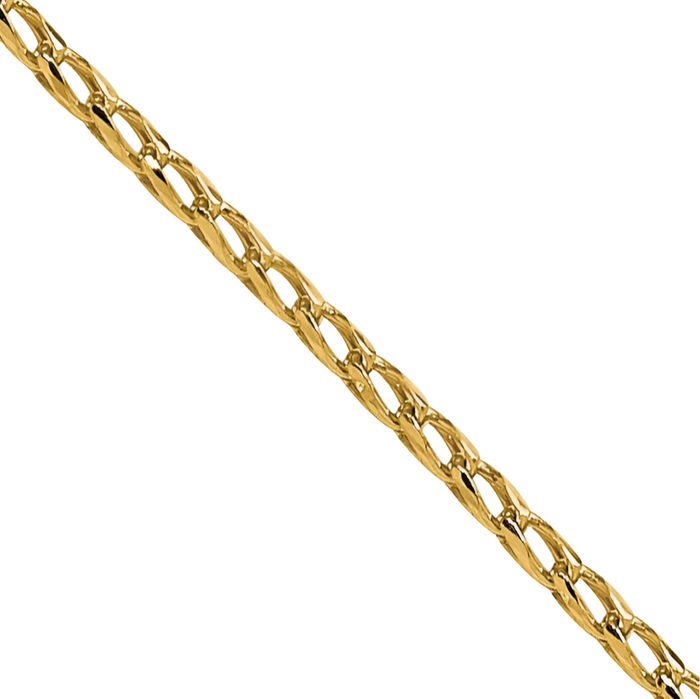 14K Solid Yellow Gold 1.15mm Franco Link Chain Necklace