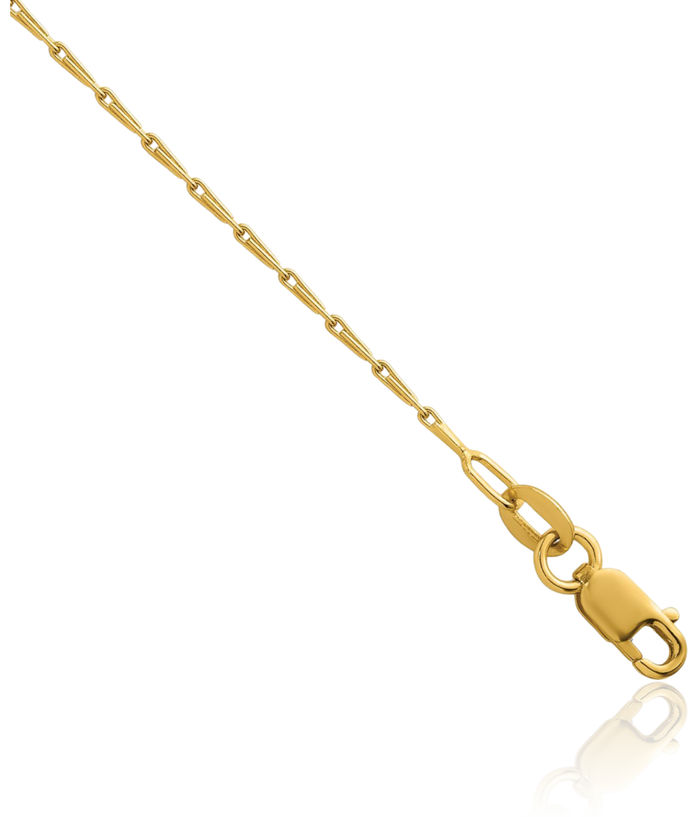 14K Solid Yellow Gold 1.2mm Link Chain Necklace