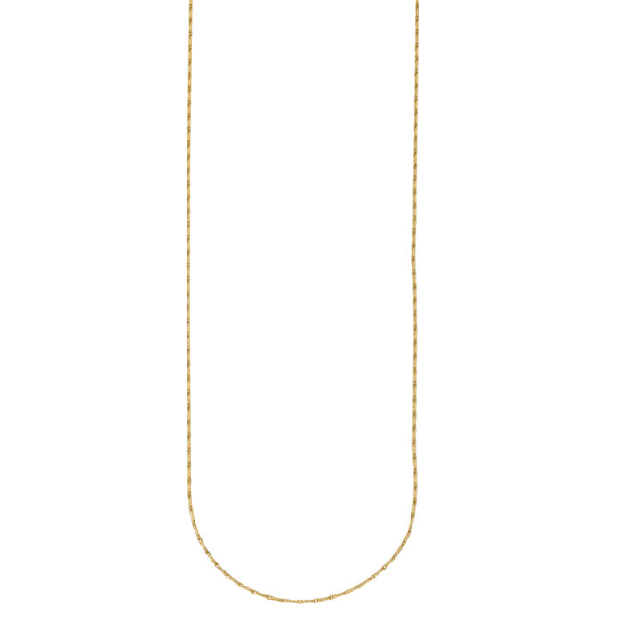 14K Solid Yellow Gold 1.2mm Link Chain Necklace