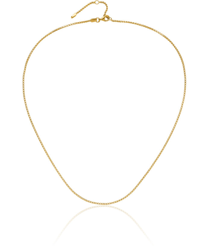 14K Solid Yellow Gold 1.4mm Franco Adjustable Chain Necklace