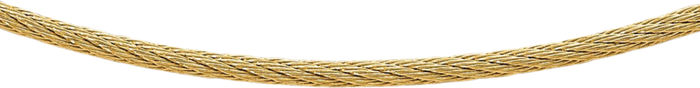 14K Solid Yellow Gold 1.8mm Twisted Cable Neck Collar Neckwire Chain Cuff Choker Necklace