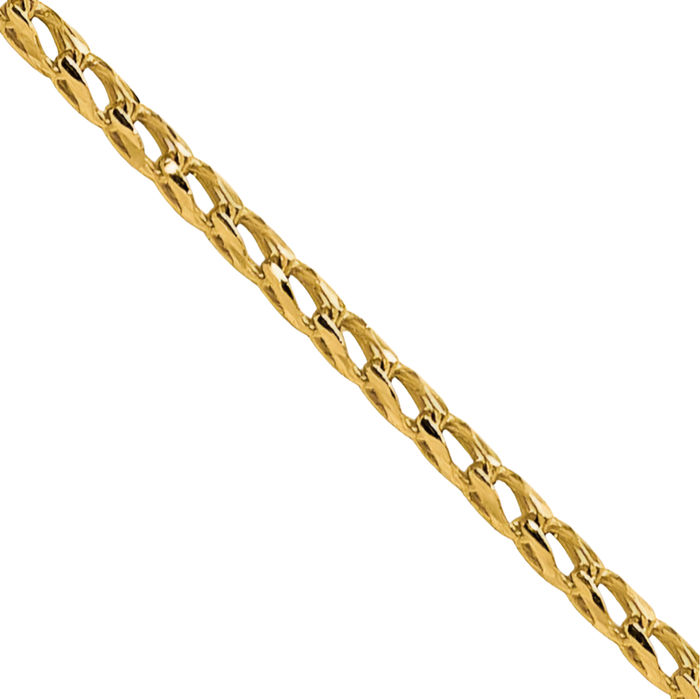 14K Solid Yellow Gold 1mm Franco Link Chain Necklace