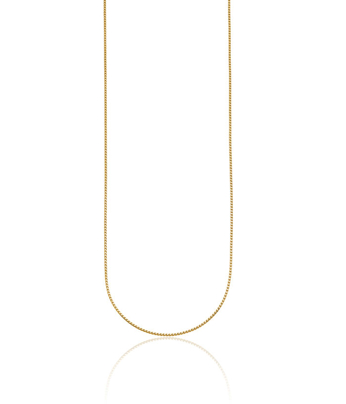 14K Solid Yellow Gold 1mm Franco Link Chain Necklace