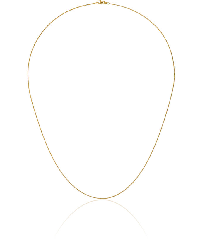 14K Solid Yellow Gold 1mm Franco Link Chain Necklace
