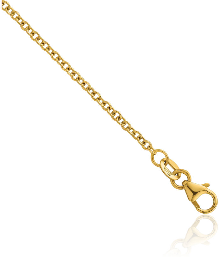 14K Solid Yellow Gold 2mm Cable Rolo Link Chain Belcher Necklace