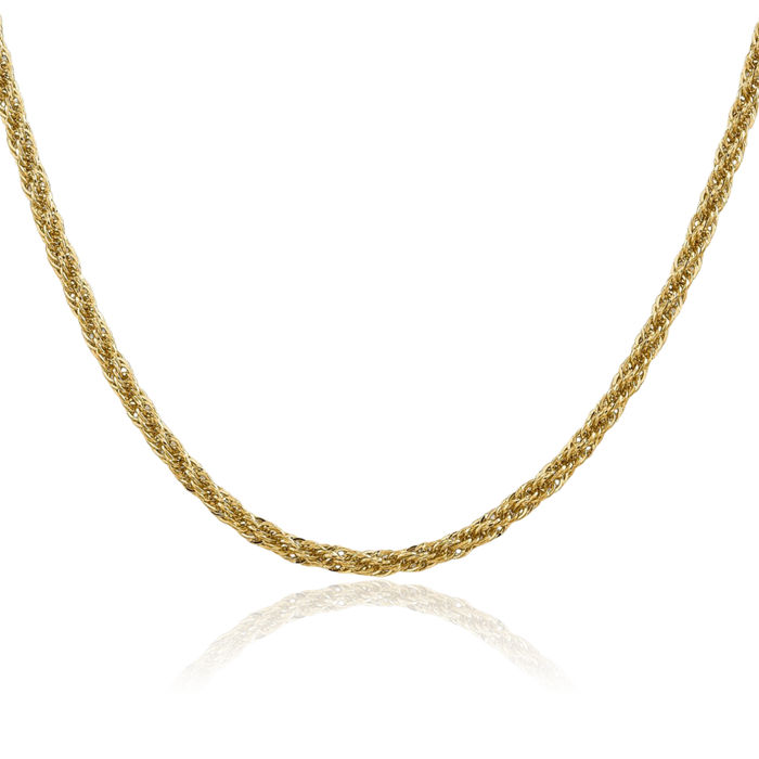 14K Solid Yellow Gold 3.3mm Chain Necklace