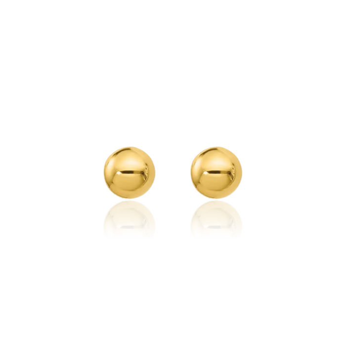 14K Solid Yellow Gold 3mm Ball Stud Earrings