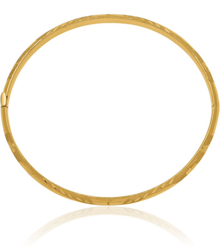 14K Solid Yellow Gold 4.75mm Bangle Bracelet