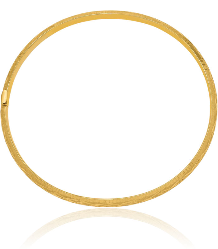 14K Solid Yellow Gold 4.75mm Bangle Bracelet