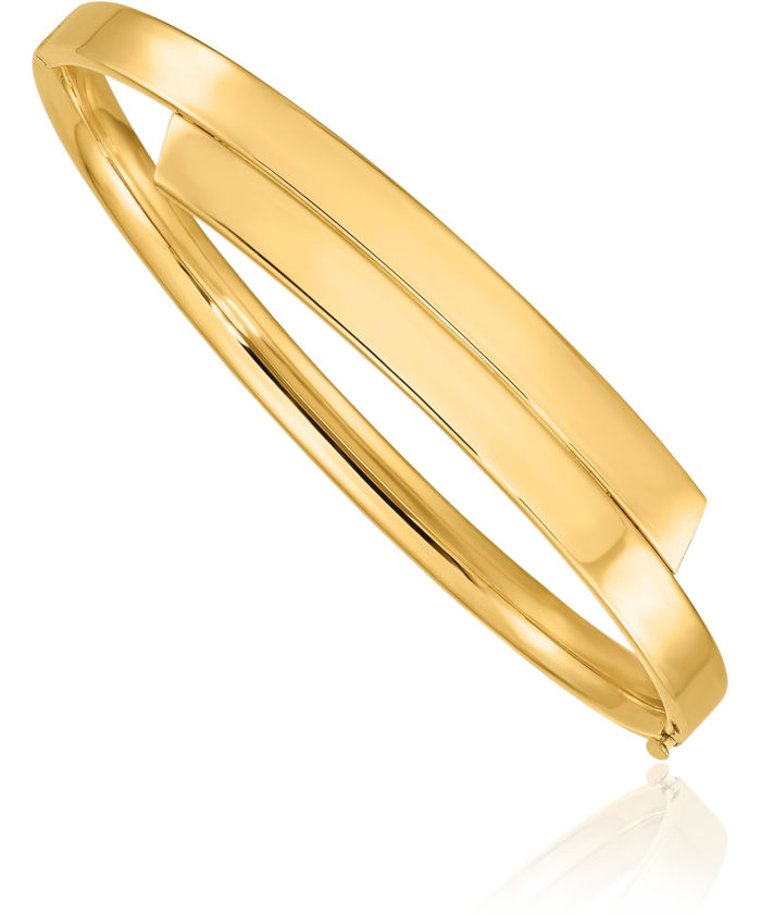 14K Solid Yellow Gold 4.75mm Bangle Bracelet