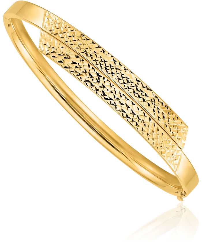 14K Solid Yellow Gold 4.75mm Bangle Bracelet