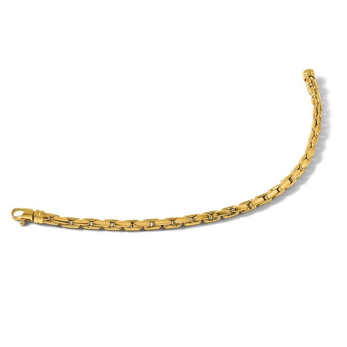 14K Solid Yellow Gold 4mm Link Chain Bracelet