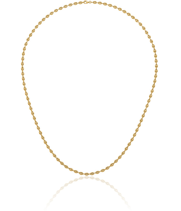 14K Solid Yellow Gold 5mm Anchor Puffed Gucci Mariner Link Chain Necklace