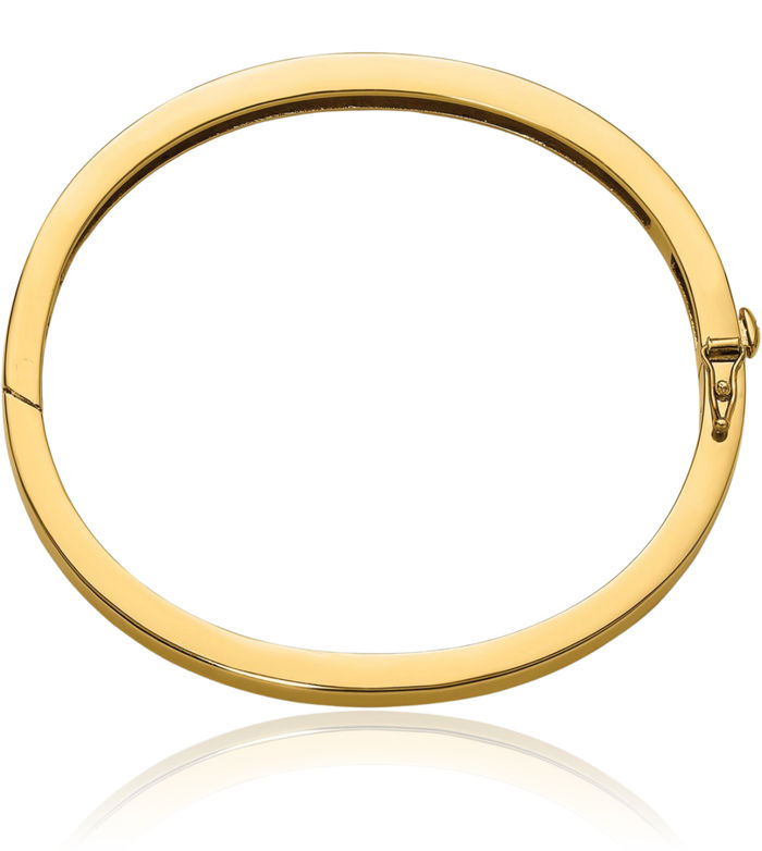 14K Solid Yellow Gold 5.2mm Bangle Bracelet