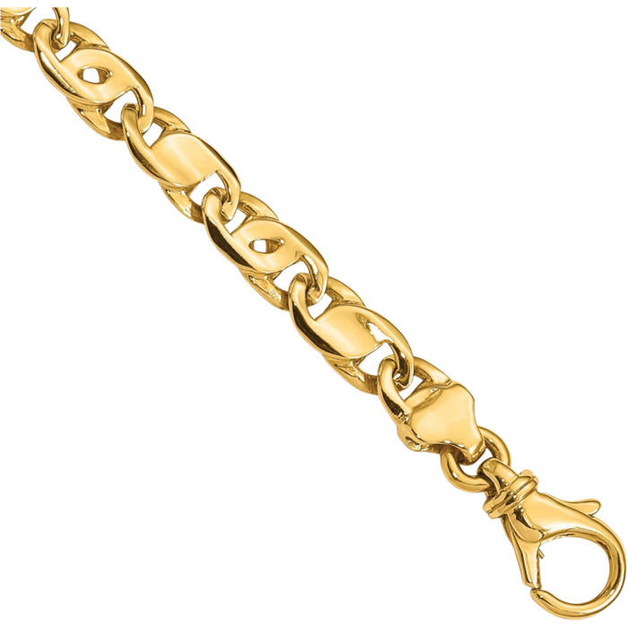 14K Solid Yellow Gold 5.80mm Link Chain Bracelet