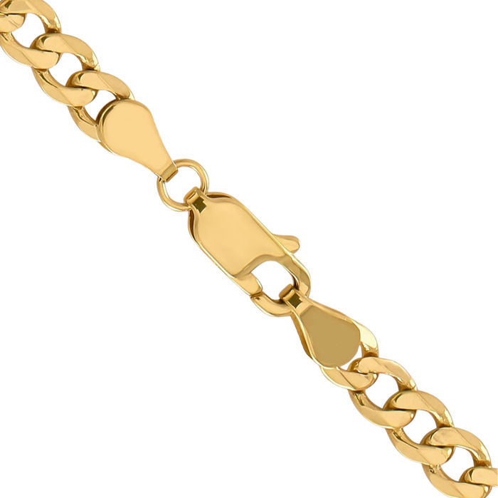 14K Solid Yellow Gold 5mm Figaro Link Chain Necklace