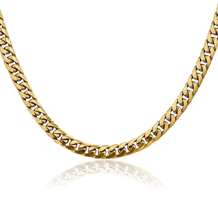 14K Solid Yellow Gold 5mm Miami Cuban Curb Link Chain Necklace