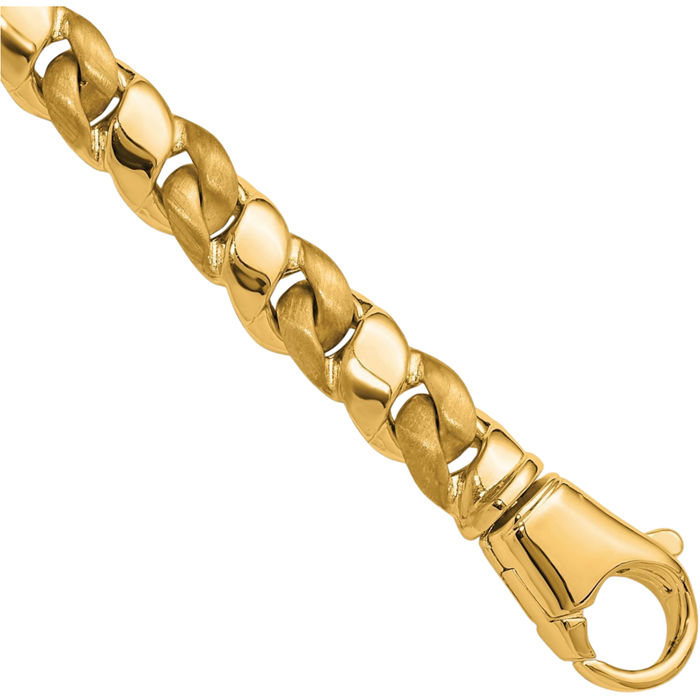 14K Solid Yellow Gold 6.5mm Link Chain Bracelet