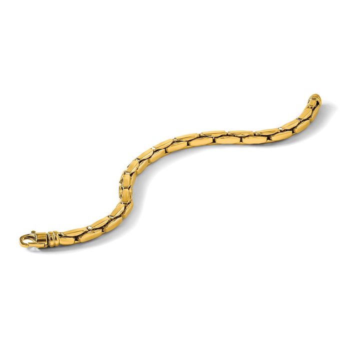 14K Solid Yellow Gold 6mm Link Chain Bracelet