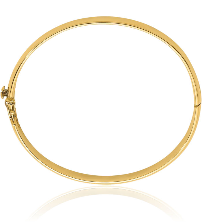 14K Solid Yellow Gold 7.8mm Bangle Bracelet