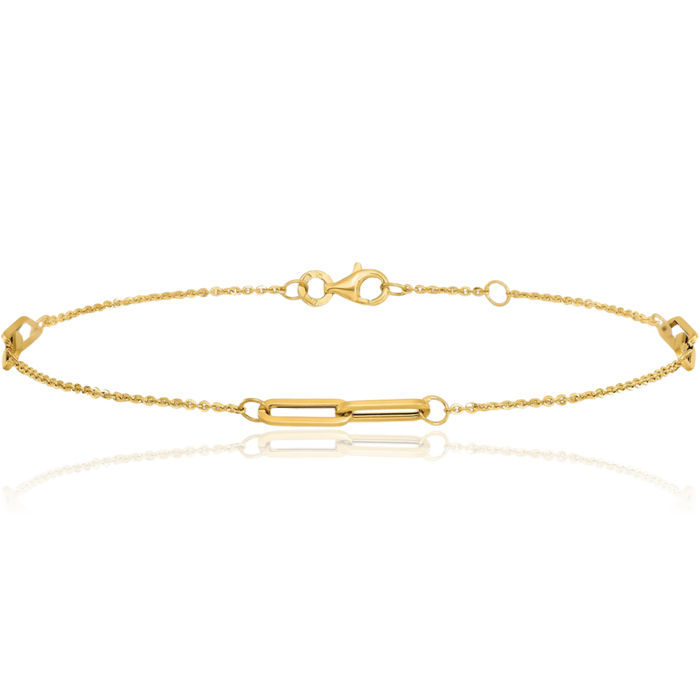 14K Solid Yellow Gold Anklet Summer Beach Foot Ankle Bracelet