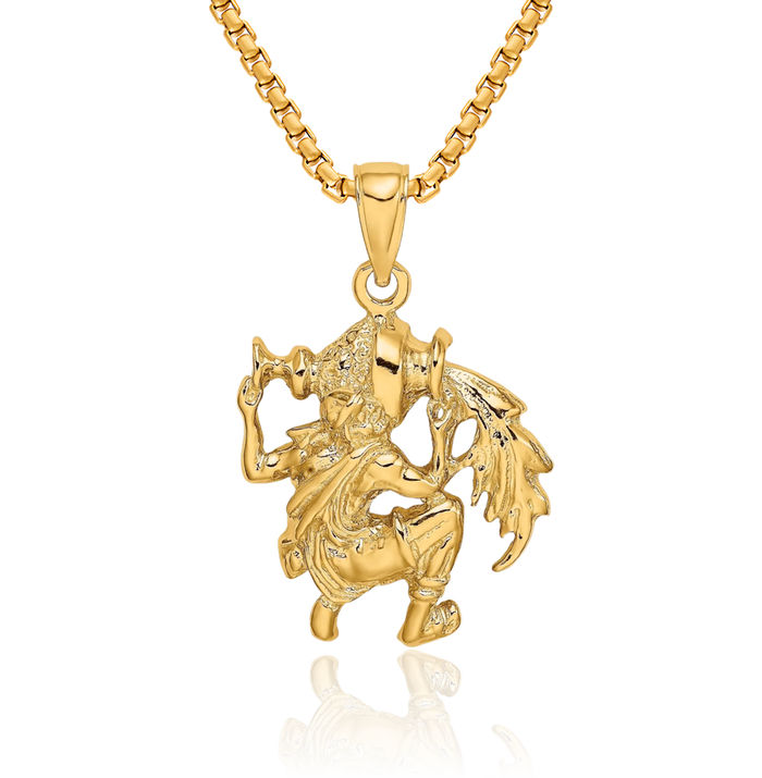 14K Solid Yellow Gold Aquarius Zodiac Necklace Water Bearer Horoscope Pendant January February Birthday Charm Astrology Jewelry