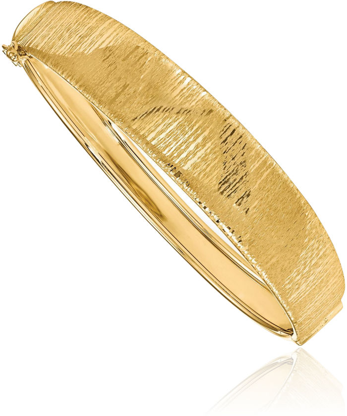 14K Solid Yellow Gold Bangle Bracelet