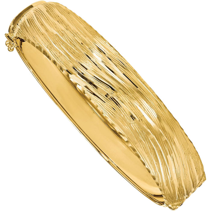 14K Solid Yellow Gold Bangle Bracelet