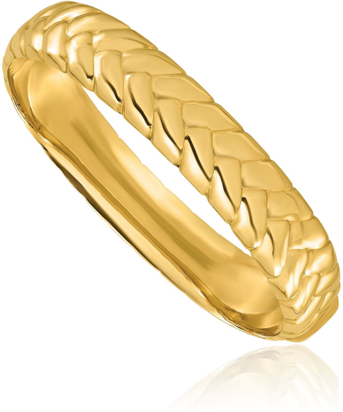 14K Solid Yellow Gold Bangle Bracelet