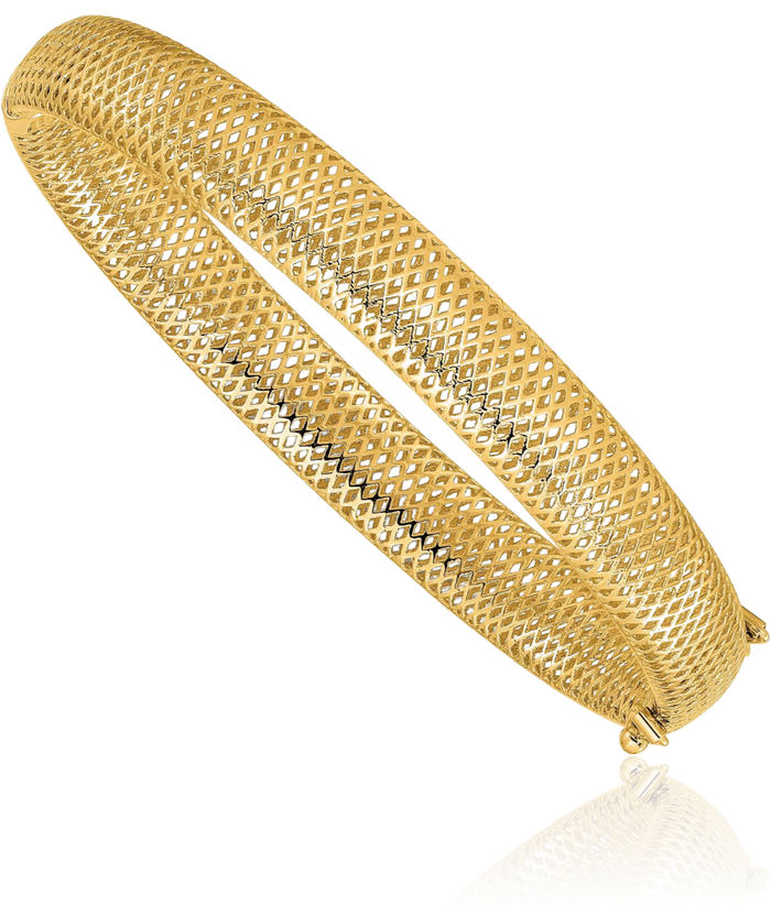 14K Solid Yellow Gold Bangle Bracelet