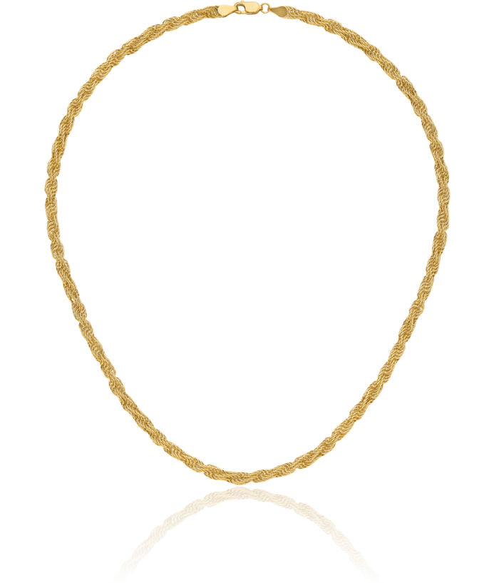 14K Solid Yellow Gold Bold Link Chain Necklace