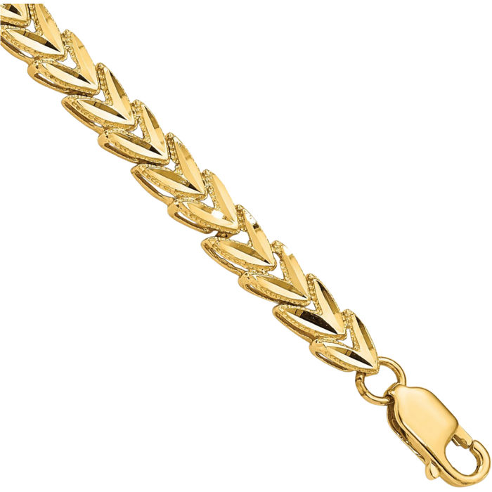 14K Solid Yellow Gold Chain Bracelet