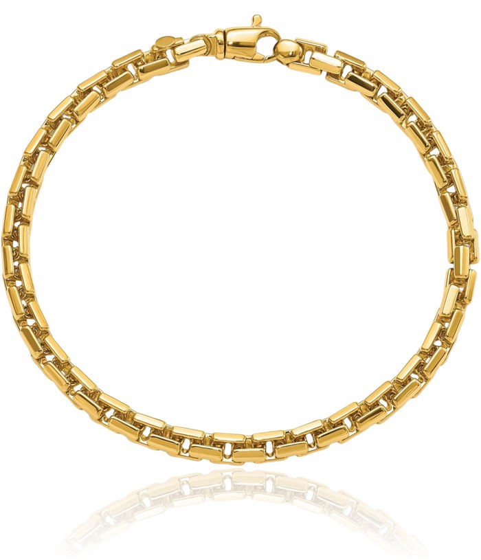 14K Solid Yellow Gold Chain Bracelet