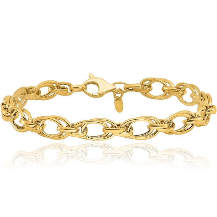 14K Solid Yellow Gold Chain Bracelet