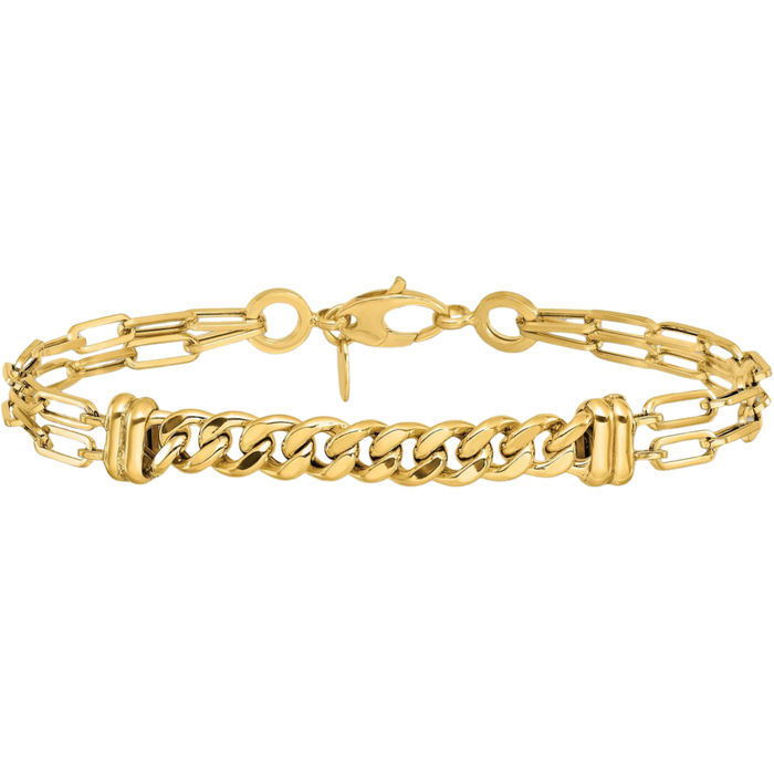 14K Solid Yellow Gold Chain Bracelet