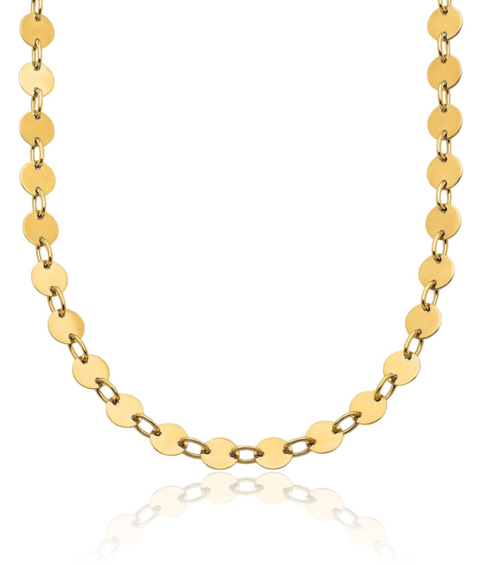 14K Solid Yellow Gold Chain Necklace