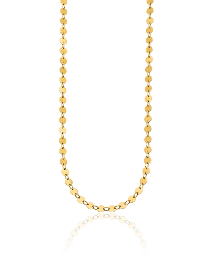 14K Solid Yellow Gold Chain Necklace