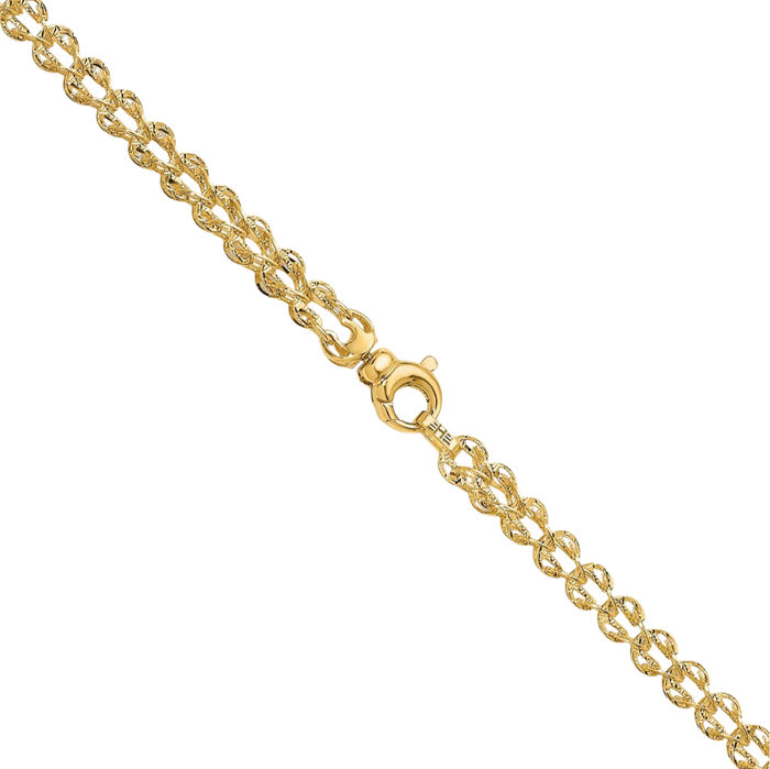 14K Solid Yellow Gold Chain Necklace