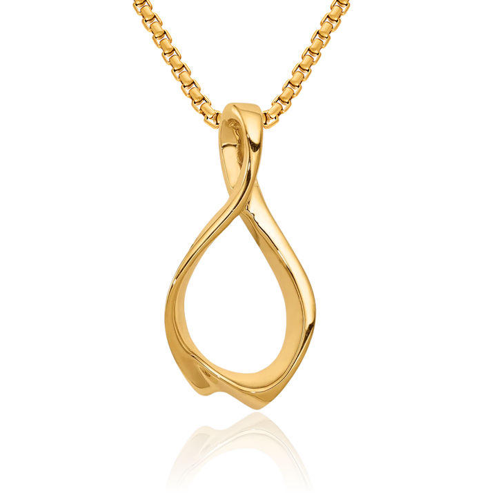 14K Solid Yellow Gold Cubetto Omega Snake 4mm Reversible Slide Necklace Chain Pendant Charm