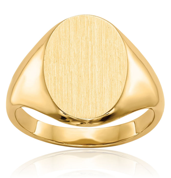 14K Solid Yellow Gold Custom Engraved Signet Ring Handmade Personalized Monogram Initial Letter Band