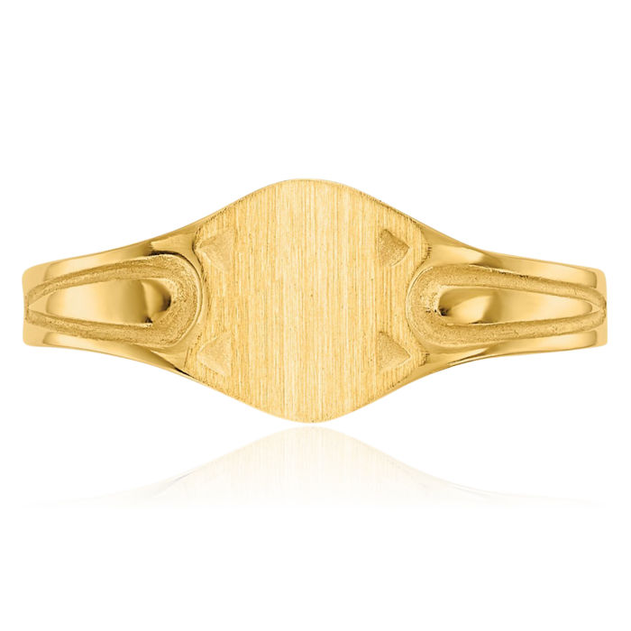 14K Solid Yellow Gold Custom Engraved Signet Ring Handmade Personalized Monogram Initial Letter Band